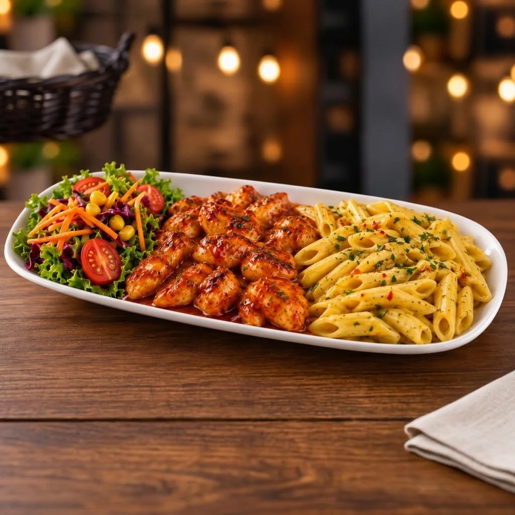 Arrabbiata Soslu Tavuklu 3'lü Tabak