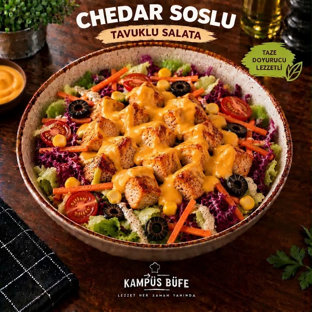 Cheddar Tavuklu Salata Bowl