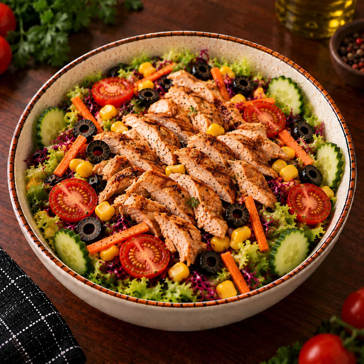 Izgara Tavuklu Salata Bowl
